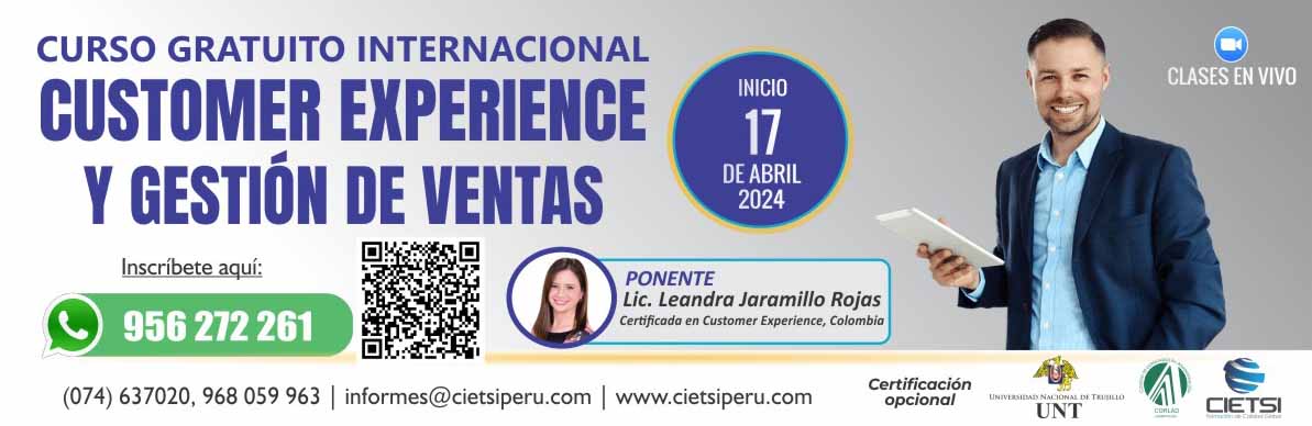 curso gratuito internacional customer experience y gestiOn de ventas